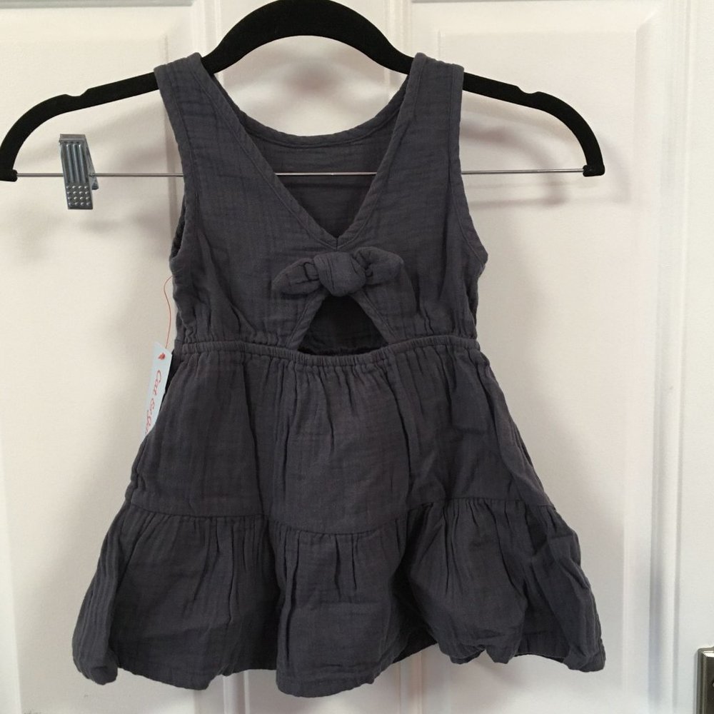 NWT - Cat & Jack Sleeveless Summer Dress - Dark Blue - Size 18 mos - Picture 2 of 7